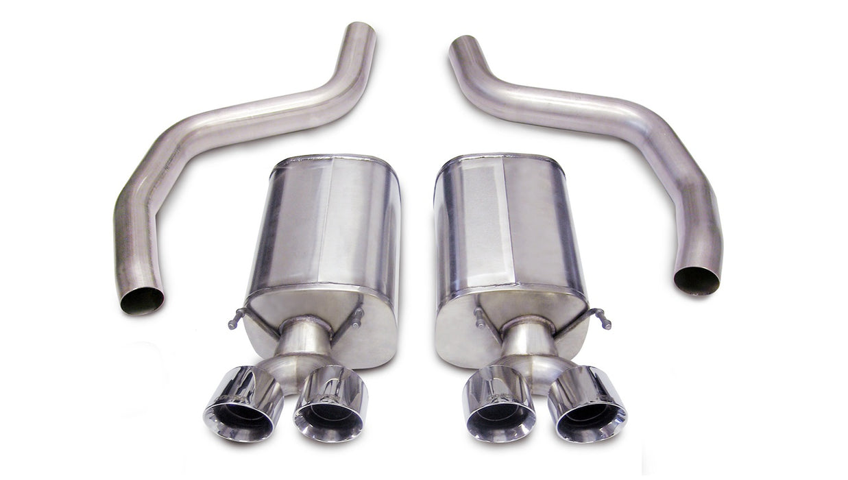 Corsa Performance 14164 3.0 Inch Axle-Back Sport Dual Exhaust Twin 4.0 Inch Polished Tips 06-13 Corvette Z06 7.0L/ZR1 6.2L Stainless Steel Corsa Performance - Truck Part Superstore
