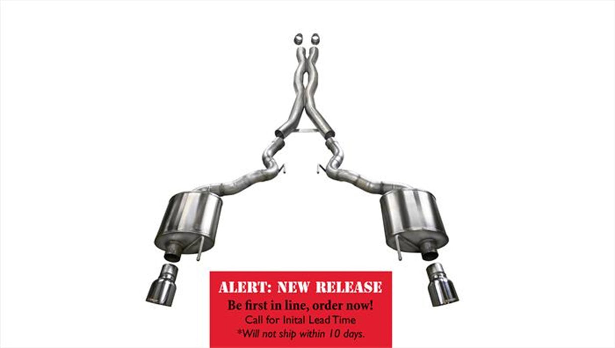 Corsa Performance 14342 3.0 Inch Cat-Back Xtreme Dual Exhaust 4.5 Inch Polished Tips 15-17 Ford Mustang GT Convertible 5.0L V8 Stainless Steel Corsa Performance - Truck Part Superstore