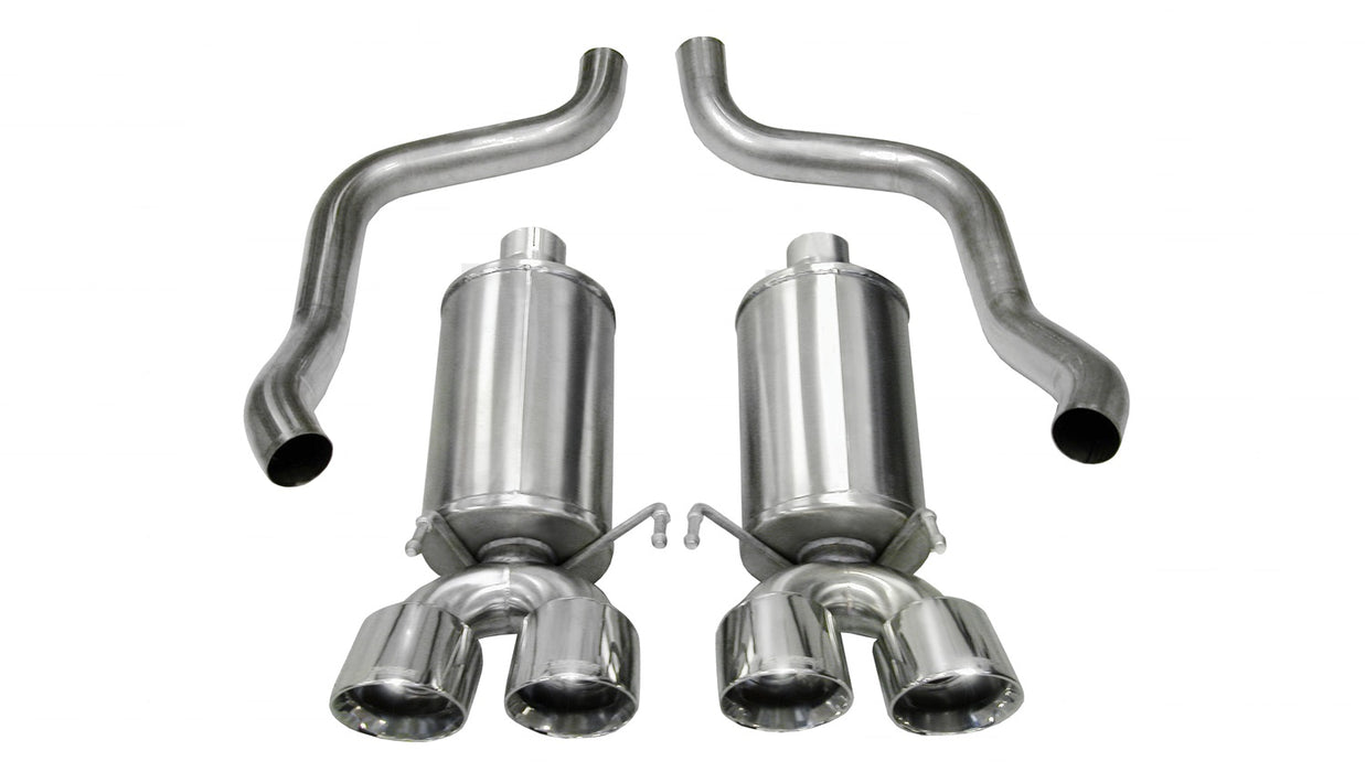 Corsa Performance 14469 2.5 Inch Axle-Back Xtreme Dual Exhaust Polished 3.5 Inch Tips 05-08 Corvette 6.0L/6.2L Stainless Steel Corsa Performance - Truck Part Superstore
