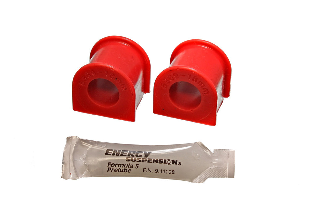 Energy Suspension 16.5109R Sway Bar Bushing Set; Red; Front; Bar Dia. 16mm; Performance Polyurethane; - Truck Part Superstore