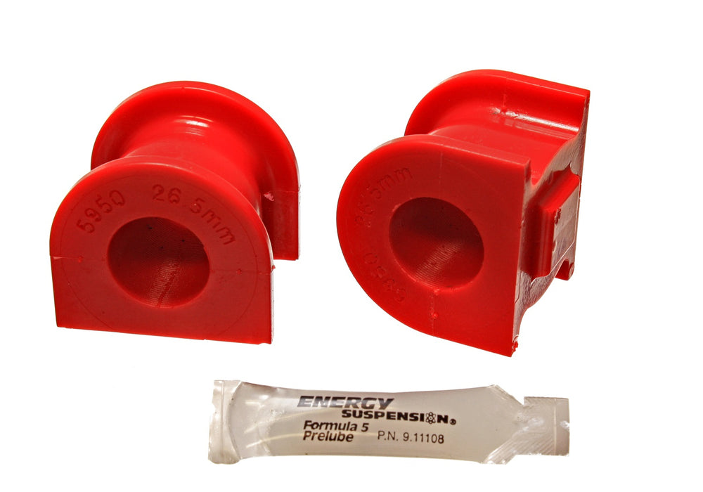 Energy Suspension 16.5145R Sway Bar Bushing Set; Red; Rear; Bar Dia. 26.5mm; Performance Polyurethane; - Truck Part Superstore