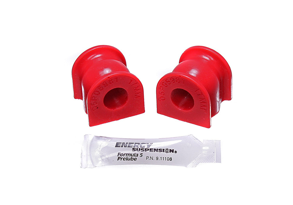Energy Suspension 16.5147R Sway Bar Bushing Set; Red; Rear; 17mm; - Truck Part Superstore