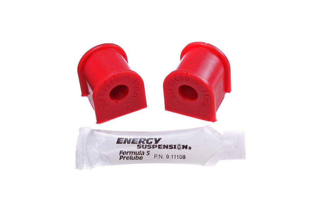 Energy Suspension 16.5152R Sway Bar Bushing Set; Red; Rear; Bar Dia. 11mm; - Truck Part Superstore