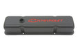Proform 141-751 Engine Valve Covers; Stamped Steel; Tall; Black; w/ Bowtie Logo; Fits SB Chevy - Truck Part Superstore