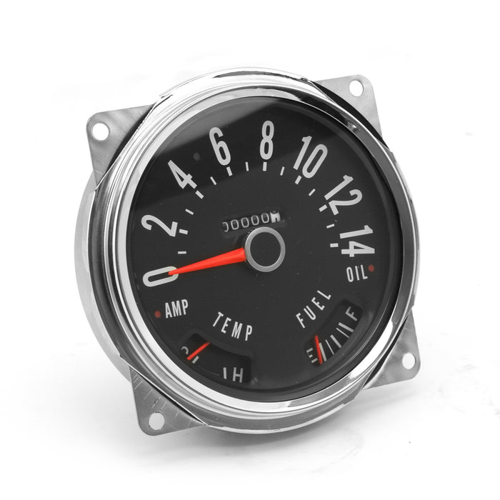 Omix 17205.02 Speedometer Assembly; 0-140 KPH; Black Face w/Red Pointer; - Truck Part Superstore