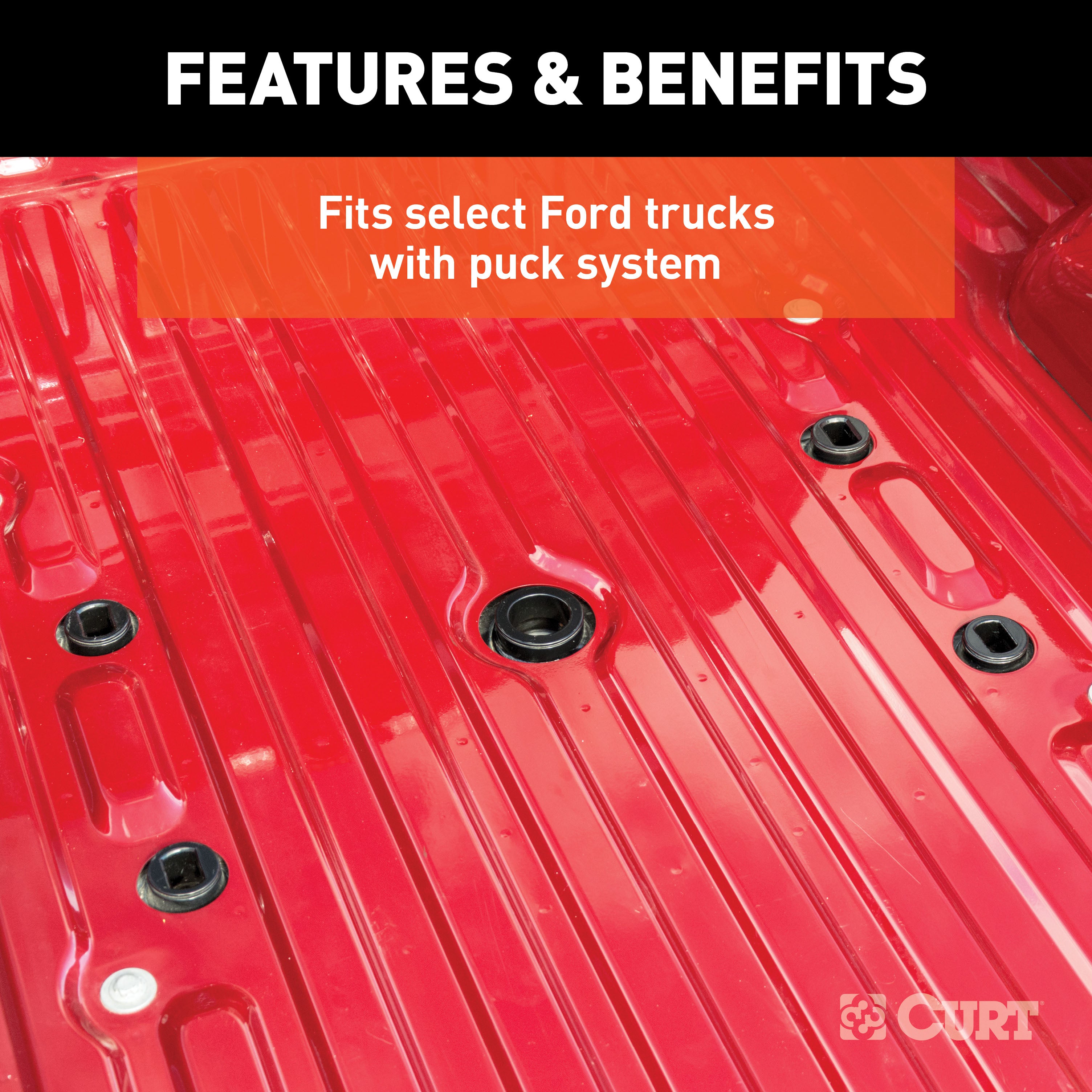 CURT 16677 Q20 Sliding 5th Wheel Hitch; Select Ford F250; F350; F450; 6.75ft. Bed Puck Syst - Truck Part Superstore