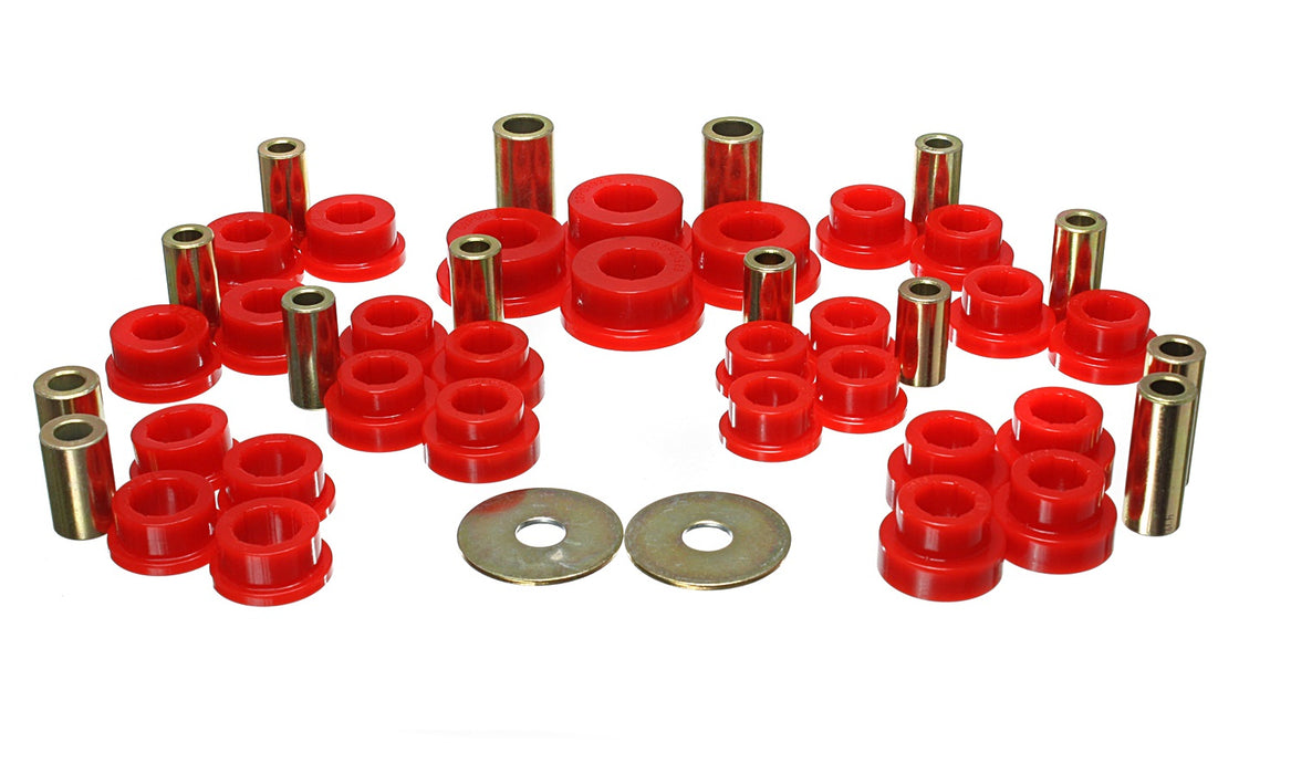 Energy Suspension 19.3103R Control Arm Bushing Set; Red; Rear; Performance Polyurethane; - Truck Part Superstore
