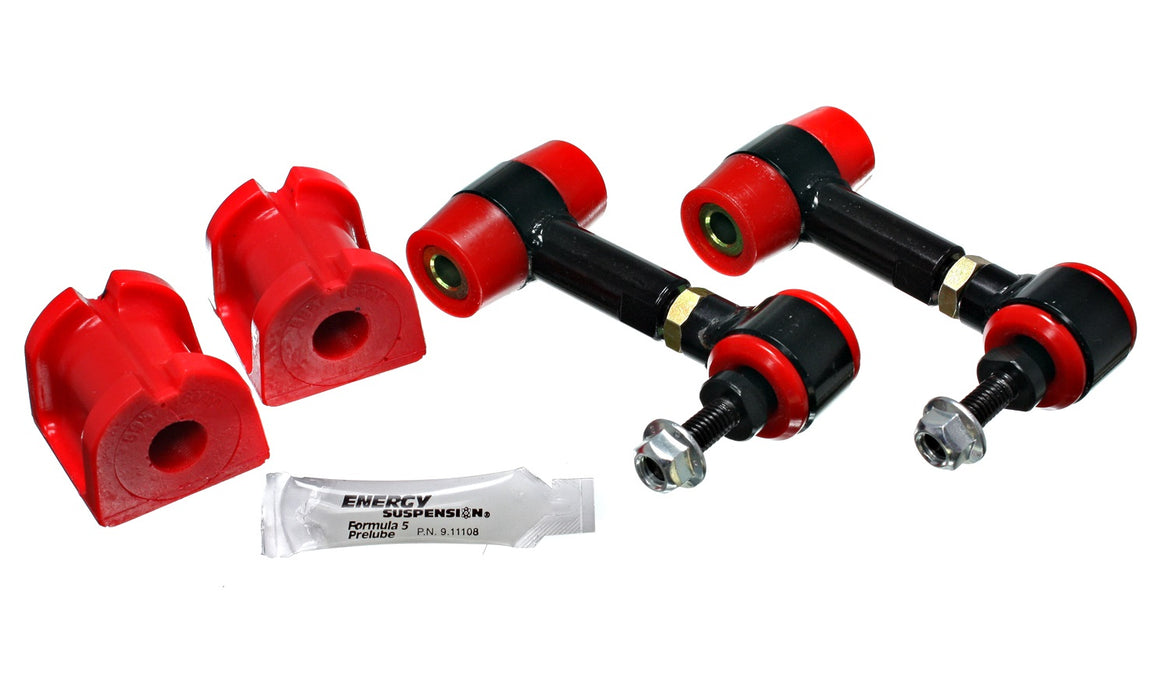 Energy Suspension 19.5106R Sway Bar Bushing Set; Red; Rear; 16mm; - Truck Part Superstore