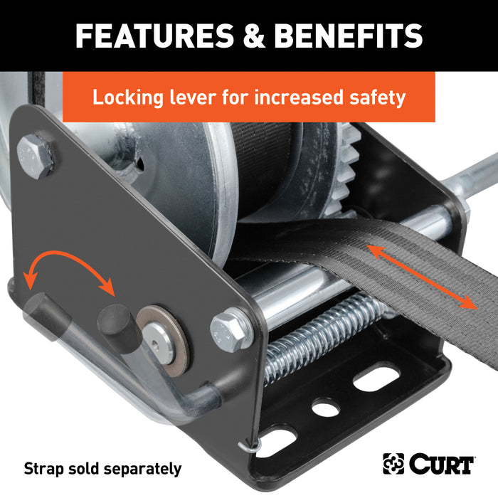 CURT 29427 Hand Crank Win. (1;700 lbs; 8in. Handle) - Truck Part Superstore