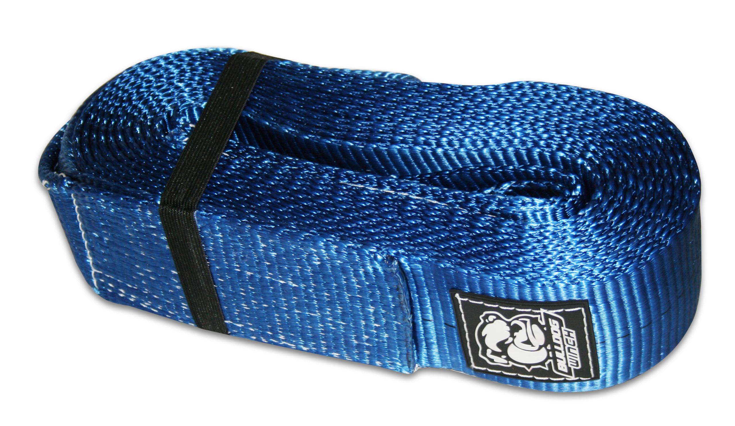 Bulldog Winch 20031 Recovery Strap 4 Inch x 30 Ft 40 000 LB BS Polyester Blue Bulldog Winch - Truck Part Superstore