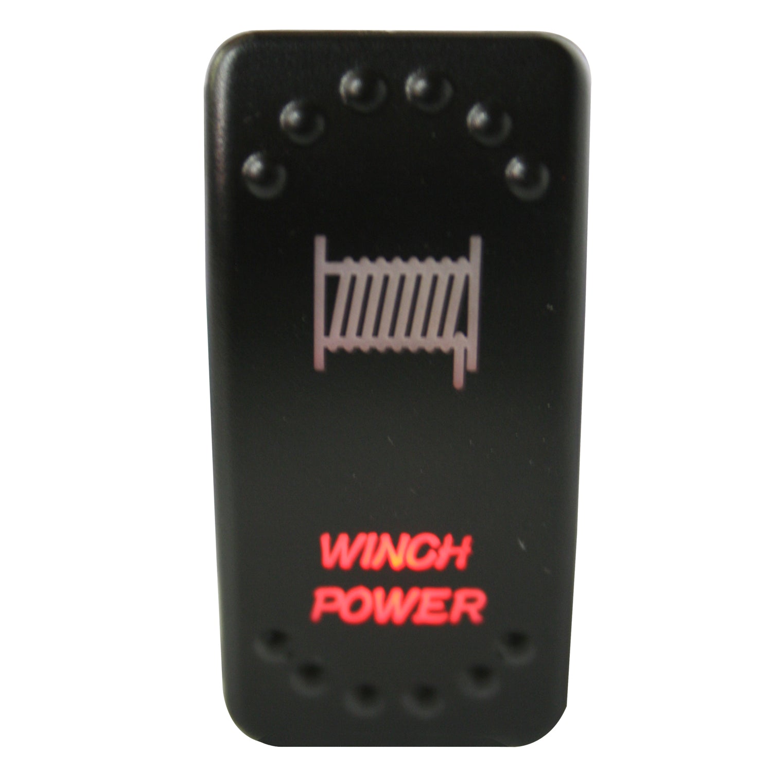 Bulldog Winch 20262 Winch Power Rocker Switch - On/Off 5-Pin-Red Bulldog Winch - Truck Part Superstore