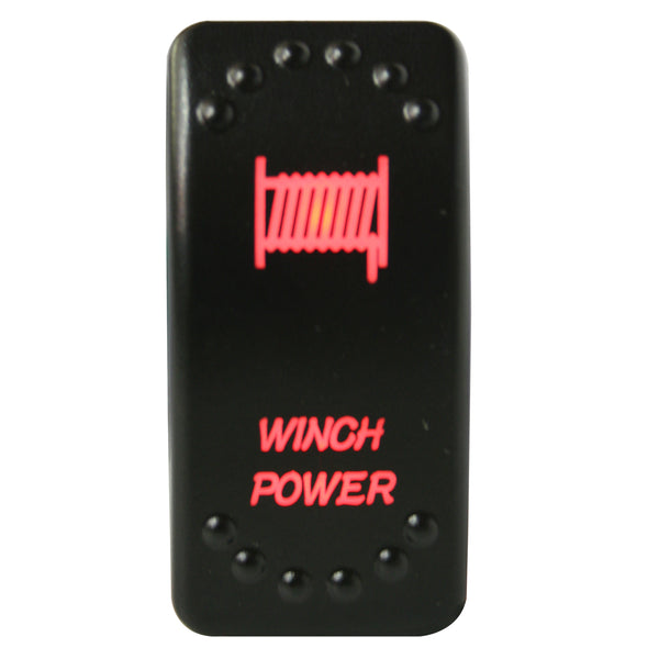 Bulldog Winch 20262 Winch Power Rocker Switch - On/Off 5-Pin-Red Bulldog Winch - Truck Part Superstore