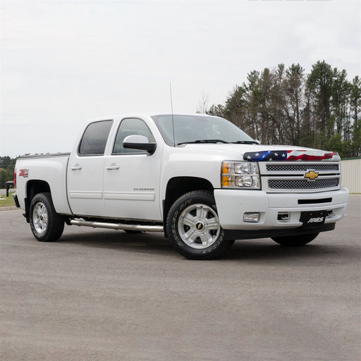 ARIES 204013-2 3in. Round Polished Stainless Side Bars; Select Silverado; Sierra 1500; 2500; 35 - Truck Part Superstore