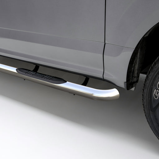 ARIES 204017-2 3in. Round Polished Stainless Side Bars; Select Silverado; Sierra 1500; 2500; 35 - Truck Part Superstore