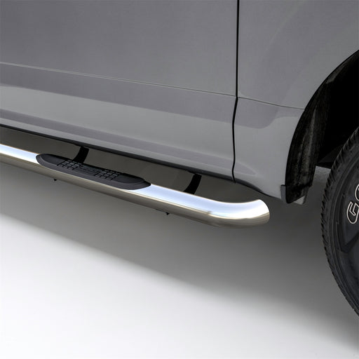 ARIES 204075-2 3in. Round Polished Stainless Side Bars; Select Hummer H2 - Truck Part Superstore