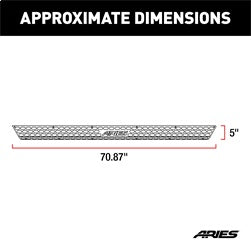 ARIES 2055085 ARIES 2055085 Replacement 85-Inch AdvantEDGE Running Board Step Pad - Truck Part Superstore