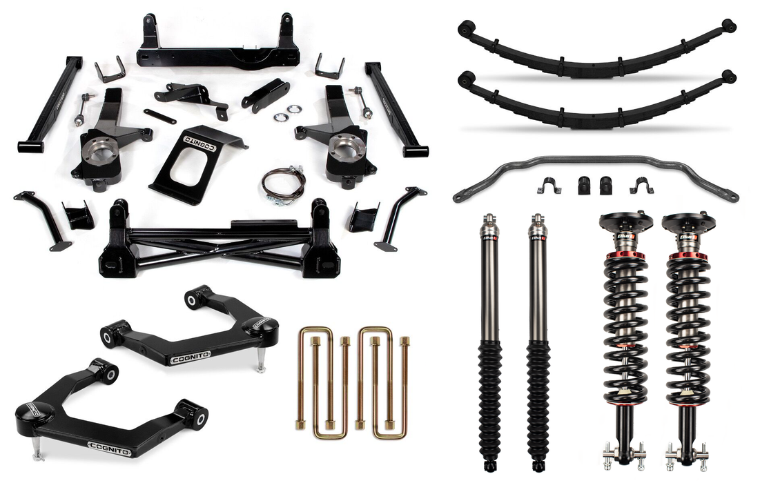 Cognito Motorsports Truck 210-P1150 Cognito 8-Inch Performance Lift Kit with Elka 2.0 IFP Shocks for 19-22 Silverado/Sierra 1500 2WD/ 4WD, including AT4 and Trail Boss - Truck Part Superstore