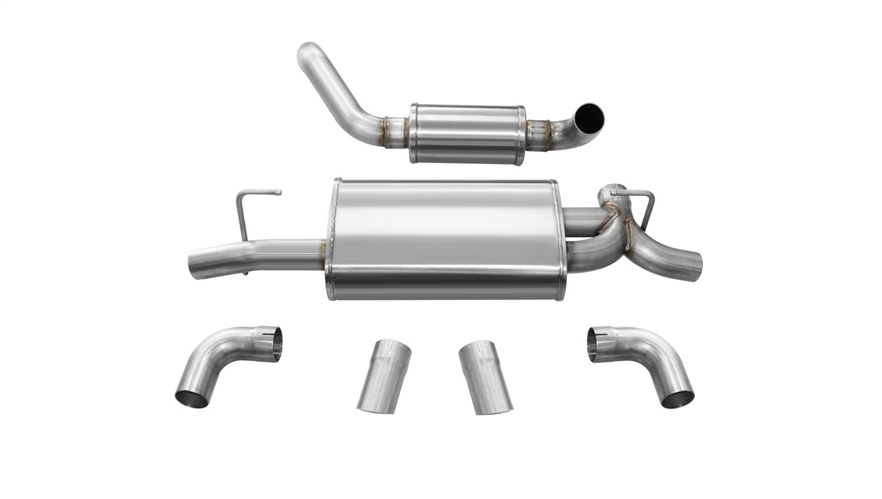 Corsa Performance 21015 Jeep JL Axle Back Exhaust 2.5 Inch Dual Rear Exit W/Turn Down Outlets 18 Wrangler JL Touring Polished db By Corsa - Truck Part Superstore