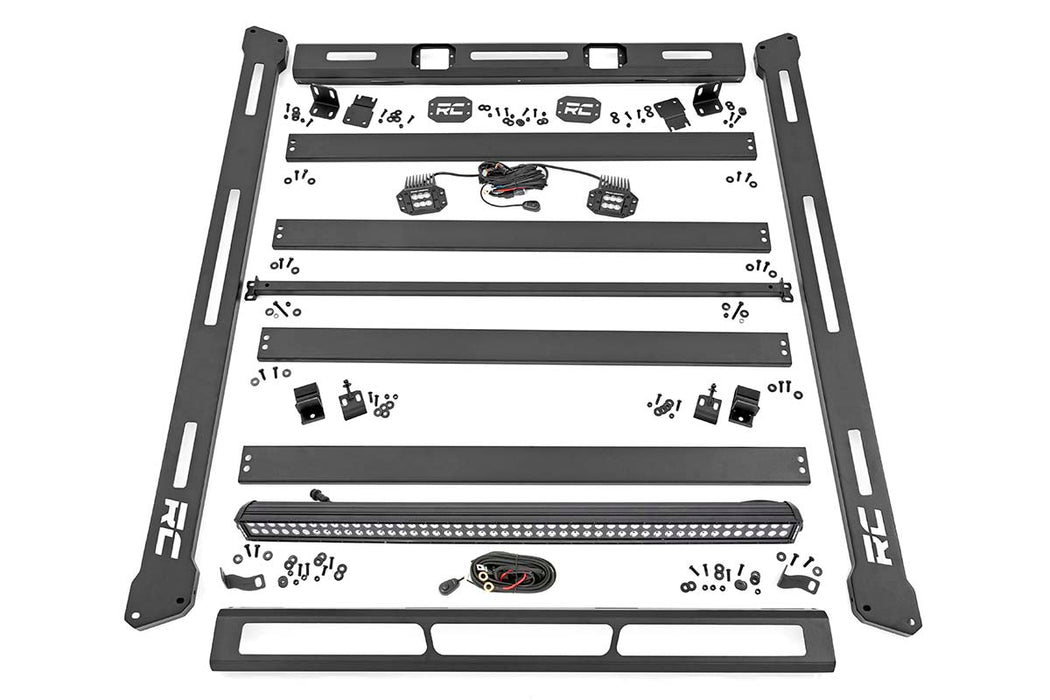 Rough Country 10615 Jeep Roof Rack System w/Black-Series LED Lights 07-18 Wrangler JK Rough Country - Truck Part Superstore