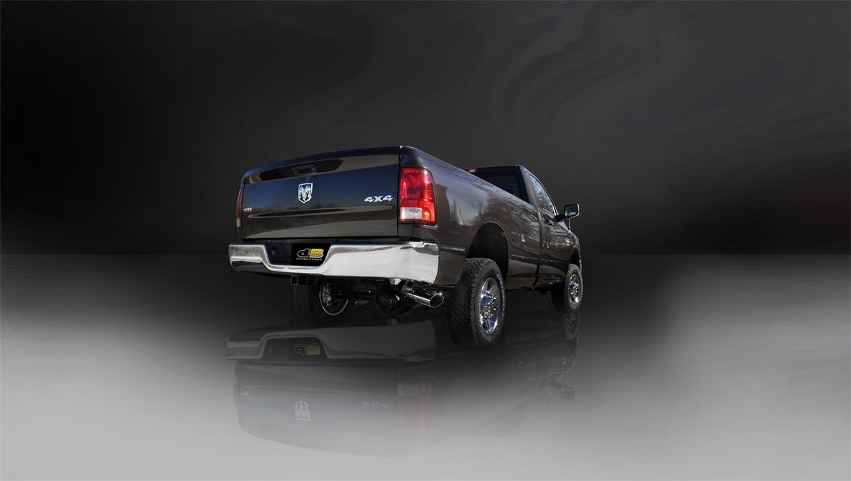 Corsa Performance 24480 3.0 Inch Cat-Back Sport Single Side Exit Exhaust 4.0 Inch Slash Cut Polished Tip 10-13 Ram 2500 Regular Cab/Long Bed 5.7L V8 140.5 Inch WB Stainless Steel dB by Corsa Performance - Truck Part Superstore