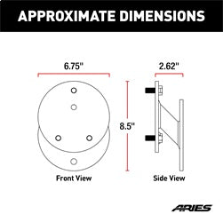 ARIES 25630AB Jeep Wrangler JK Spare Tire Relocation Carrier - Truck Part Superstore
