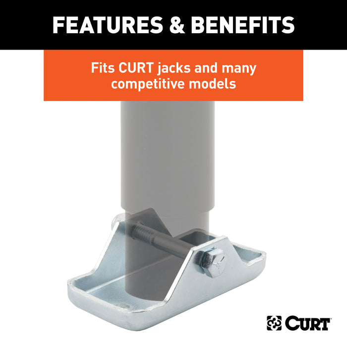 CURT 28270 CURT 28270 Trailer Jack Foot; Fits 2-Inch Diameter Tube; Supports 2;000 lbs - Truck Part Superstore