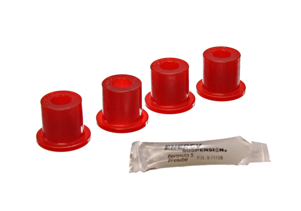 Energy Suspension 2.2105R Shackle Bushing Set; Red; Performance Polyurethane; - Truck Part Superstore
