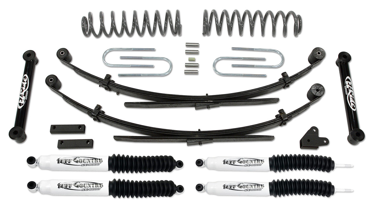 Tuff Country 43802KN 3.5 Inch Lift Kit 87-01 Jeep Cherokee with Rear Leaf Springs w/ SX8000 Shocks Tuff Country - Truck Part Superstore