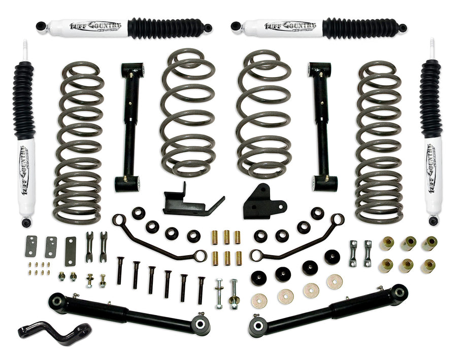 Tuff Country 44902KN 4 Inch Lift Kit 97-06 Jeep Wrangler TJ EZ-Flex w/ SX8000 Shocks Tuff Country - Truck Part Superstore