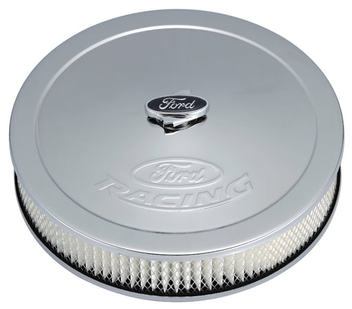 Ford Racing 302-350 Air Cleaner Kit Chrome Embossed Ford Logo 13 Inch Diameter W/Center Nut Ford Racing - Truck Part Superstore