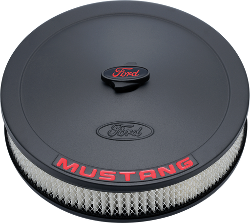 Ford Racing 302-362 Air Cleaner Kit Black Embossed Mustang Logo 13 Inch Diameter W/Center Nut Ford Racing - Truck Part Superstore