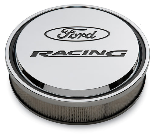 Ford Racing 302-384 Slant-Edge Alunimum Air Cleaner Kit Chrome Recessed Painted Emblems 13 Inch Ford Racing - Truck Part Superstore