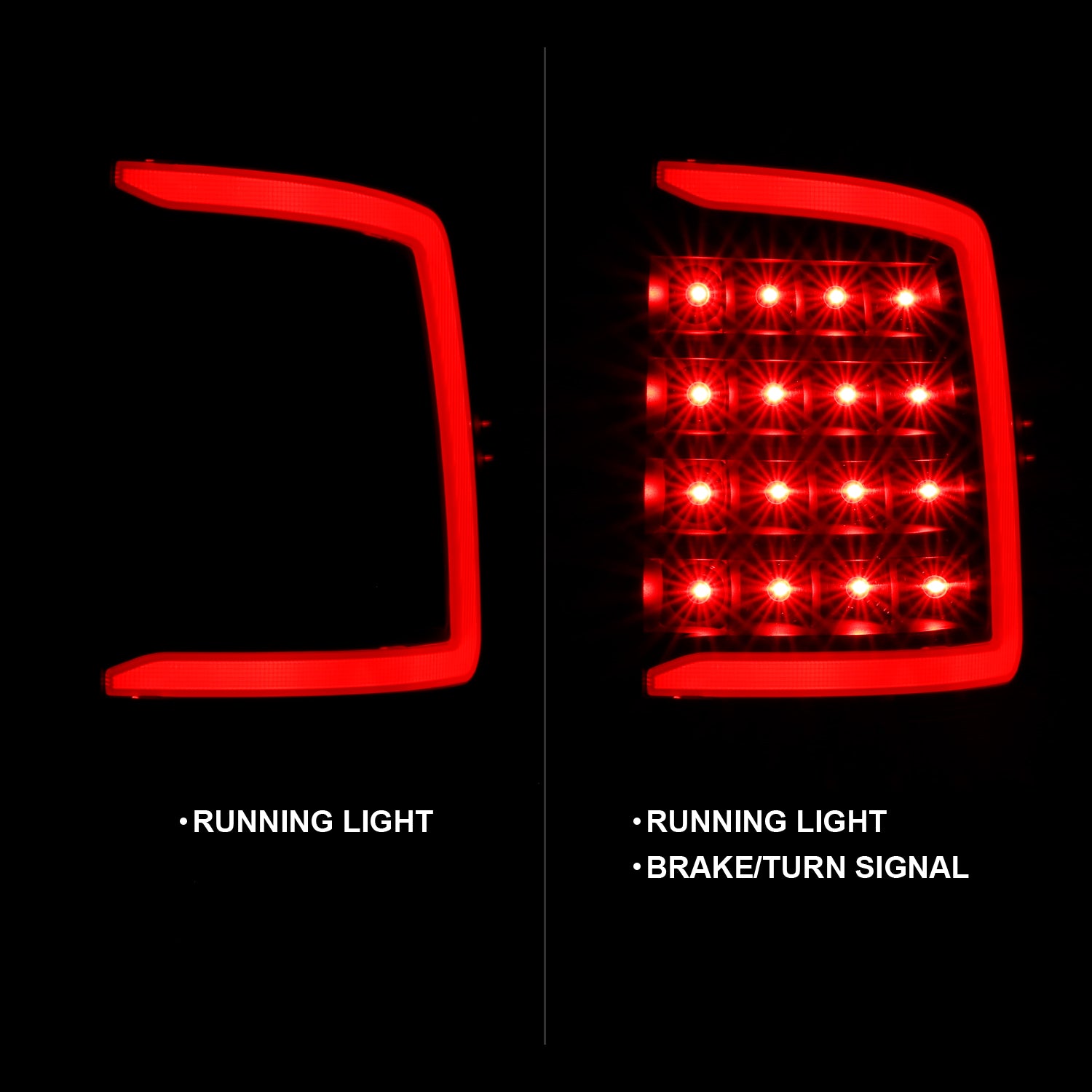 Anzo USA 311319 Tail Light Assembly; LED; Smoke Lens; Black Housing; w/Plank Style Design; Pair; - Truck Part Superstore