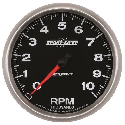 AutoMeter 3698 GAUGE; TACHOMETER; 5in.; 10K RPM; IN-DASH; SPORT-COMP II - Truck Part Superstore