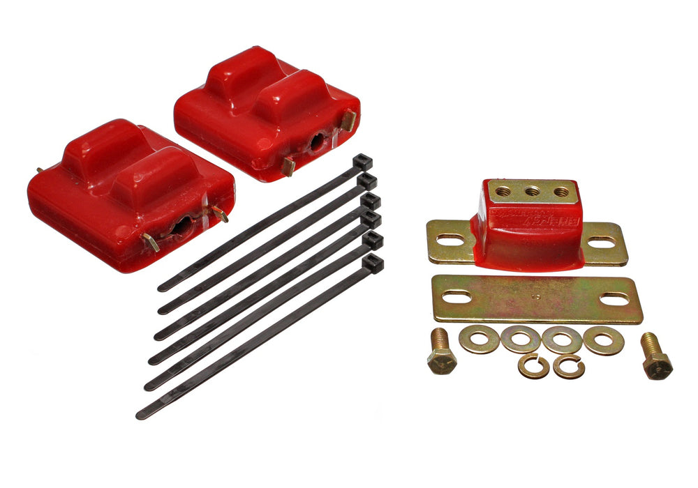 Energy Suspension 3.1128R Motor And Transmission Mount; Red; Zinc Finish; Performance Polyurethane; - Truck Part Superstore