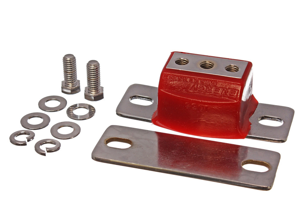 Energy Suspension 3.1132R Transmission Mount; Red; Chrome Finish; Performance Polyurethane; - Truck Part Superstore