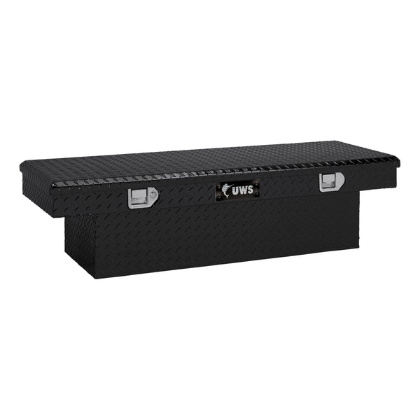UWS EC10092 Gloss Black Aluminum 54in. Crossover Truck Tool Box (Heavy Packaging) - Truck Part Superstore