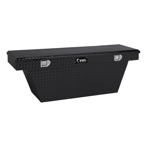 UWS TBSD-60A-BLK Gloss Black Aluminum 60in. Deep Angled Truck Tool Box (LTL Shipping Only) - Truck Part Superstore