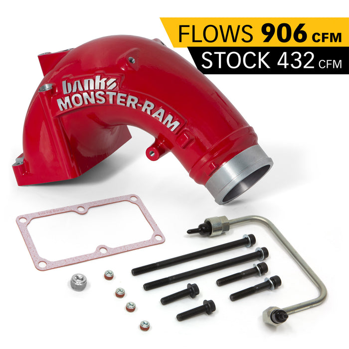 Banks Power 42788-PC Monster-Ram Intake System w/Fuel Line-2007-18 Dodge/RAM 6.7L; 3.5in.; Red - Truck Part Superstore
