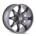 ION 181-2976M12 181 (181) SATIN BLACK/MILLED SPOKES 20X9 8-165.1/8-170 -12MM 130.8MM - Truck Part Superstore