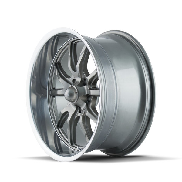 RIDLER 650-8865G 650 (650) GREY/POLISHED LIP 18X8 5x4.5 0MM 83.82MM - Truck Part Superstore