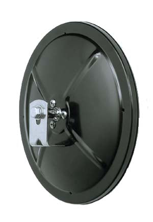 Cipa USA 48500 Convex Mirror Full Size; Round; 5 in.; Incl. L Bracket; Black; Left Or Right; - Truck Part Superstore