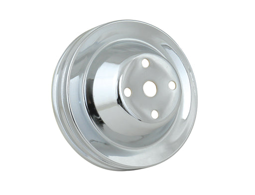 Mr Gasket 4975 Chrome Plated Steel Water Pump Pulley; Designed For Dual V Belts; - Truck Part Superstore