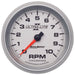 AutoMeter 4997 GAUGE; TACHOMETER; 3 3/8in.; 10K RPM; IN-DASH; ULTRA-LITE II - Truck Part Superstore