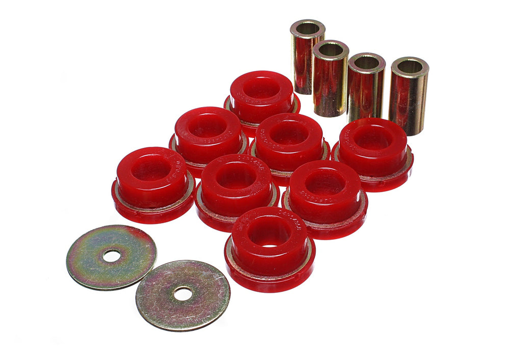 Energy Suspension 4.4122R Sub-Frame Bushing Set; Red; Rear; Performance Polyurethane; - Truck Part Superstore