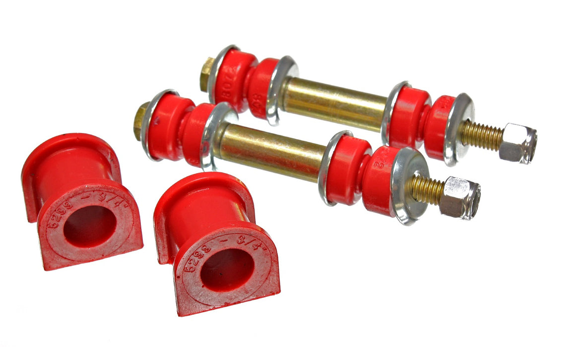 Energy Suspension 4.5140R Sway Bar Bushing Set; Red; Rear; Bar Dia. 0.75 in.; Performance Polyurethane; - Truck Part Superstore
