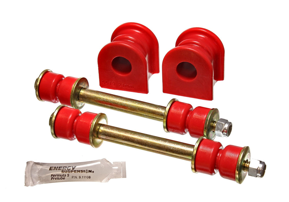 Energy Suspension 4.5170R Sway Bar Bushing Set; Red; Rear; Bar Dia. 17mm; Performance Polyurethane; - Truck Part Superstore