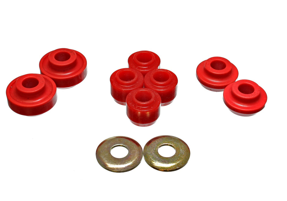 Energy Suspension 4.7119R Strut Rod Bushing Set; Red; Front; Performance Polyurethane; - Truck Part Superstore