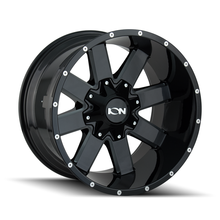 ION 141-7937M 141 (141) GLOSS BLACK/MILLED SPOKES 17X9 6-135/6-139.7 -12MM 106MM - Truck Part Superstore