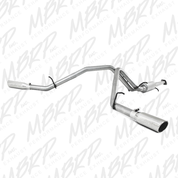 MBRP S5038AL 3 Inch Cat Back Exhaust System Dual Split Side Aluminized Steel For 07-08 Silverado/Sierra 1500 Next Gen MBRP - Truck Part Superstore